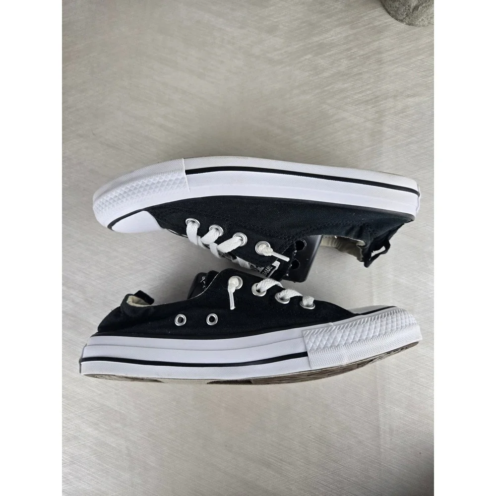 Converse Chuck Taylor All Star Shoreline Black Slip On Sneakers 537081F Womens 7 - Picture 4 of 10